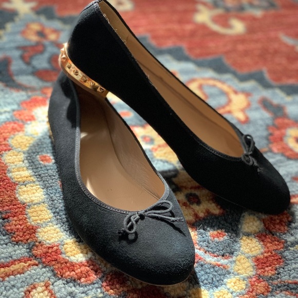 J. Crew Suede Flats with Metal Detail - Picture 2 of 4